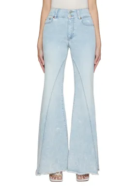 -----------ALICE & OLIVIA ---- ------------ ----Beautiful Seamed Wide Leg Jeans --