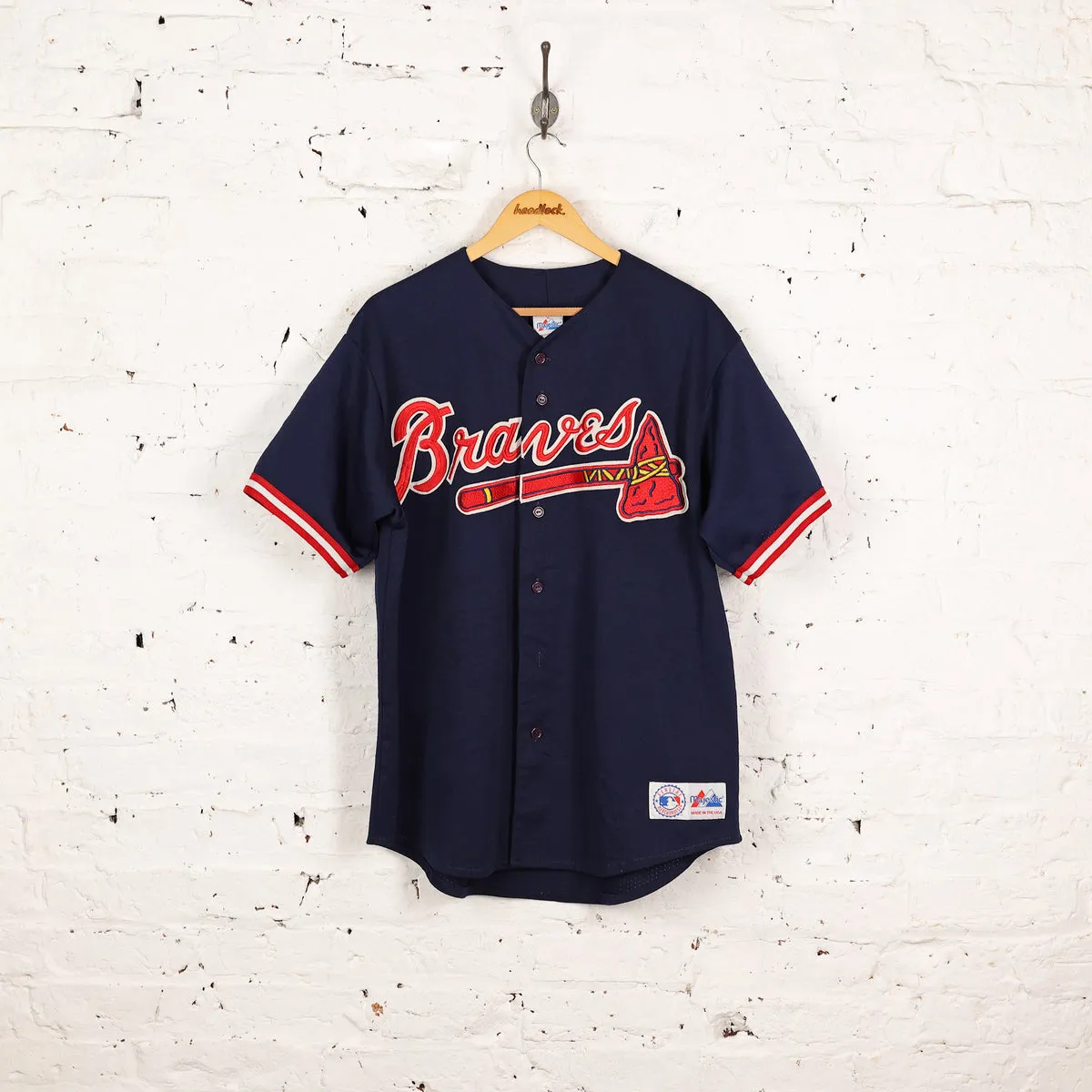 Atlanta Braves Majestic Baseball Jersey - Blue - XL