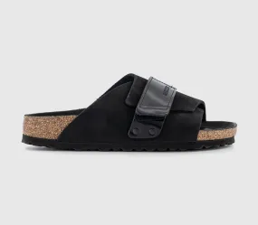 BIRKENSTOCK Kyoto Sandals Black Nubuck High Shine