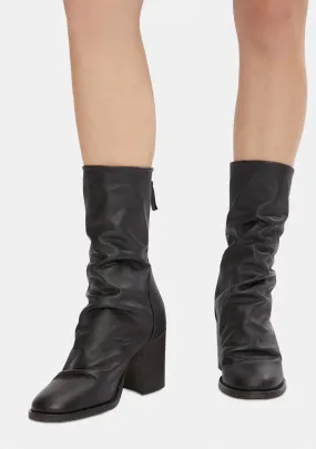 Black Elle Block Heel Boots-