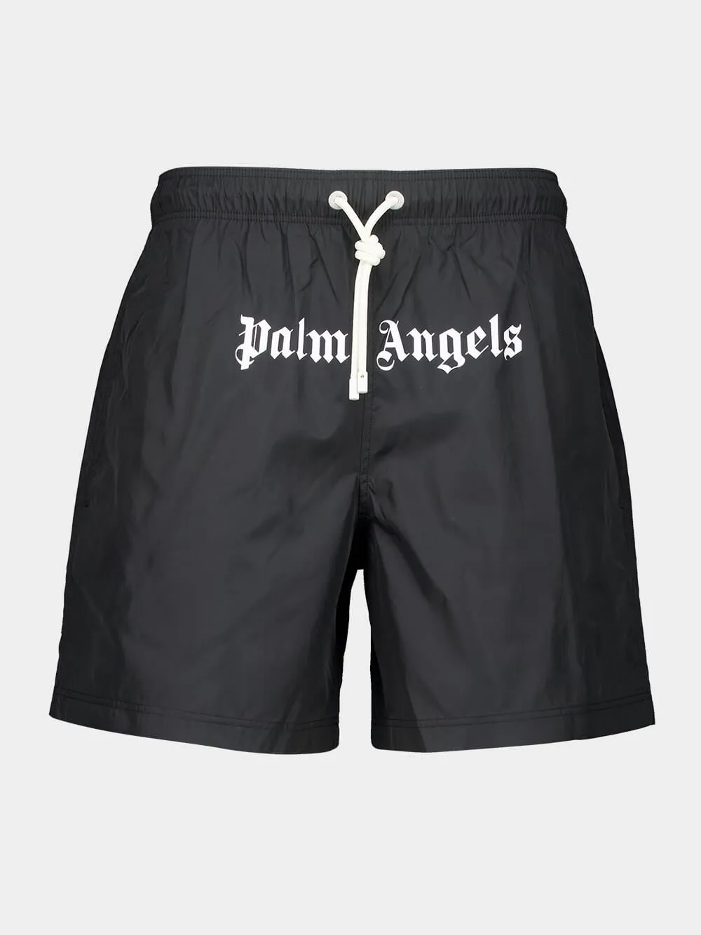 Black Logo-Print Swim Shorts
