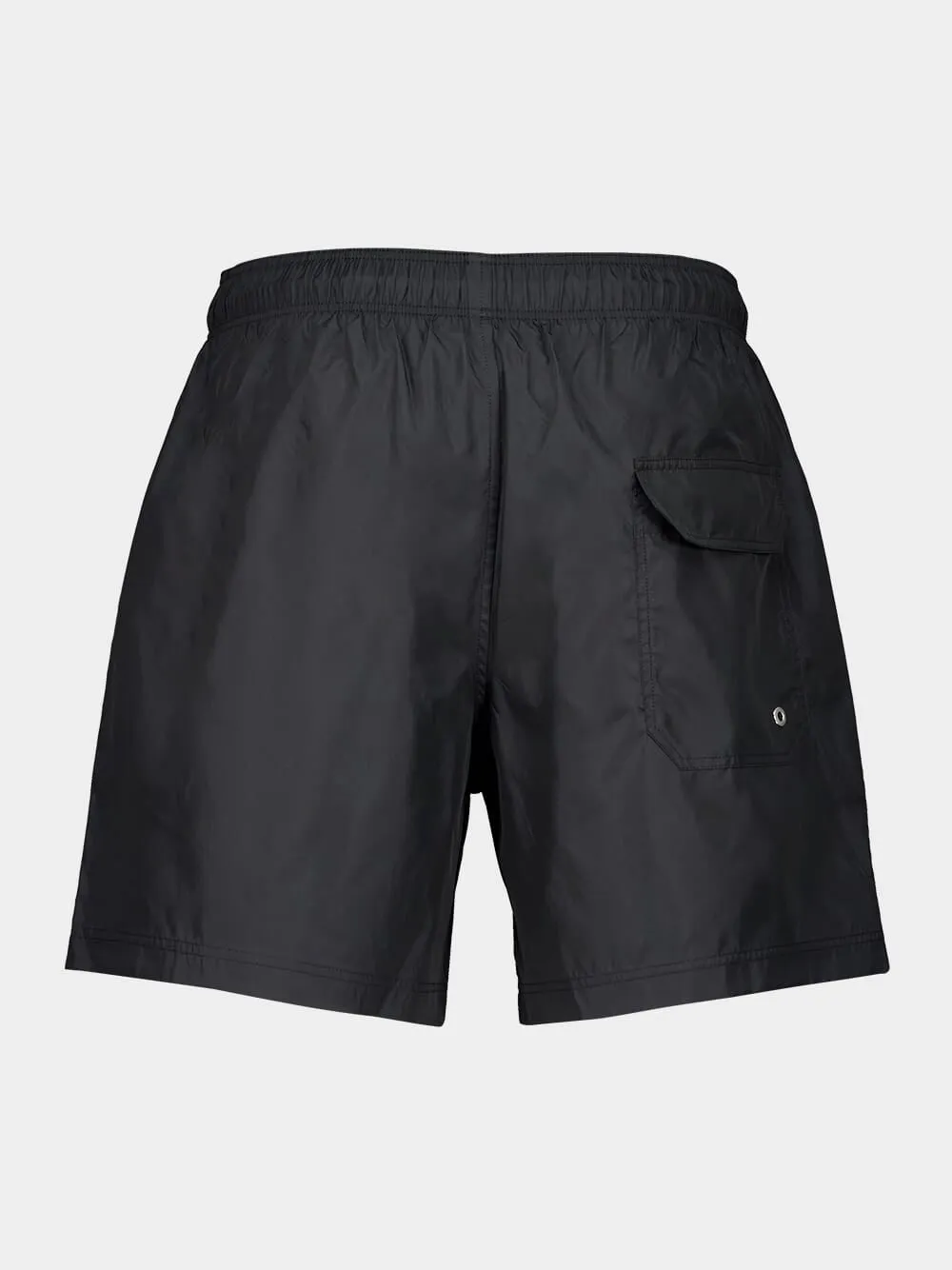 Black Logo-Print Swim Shorts