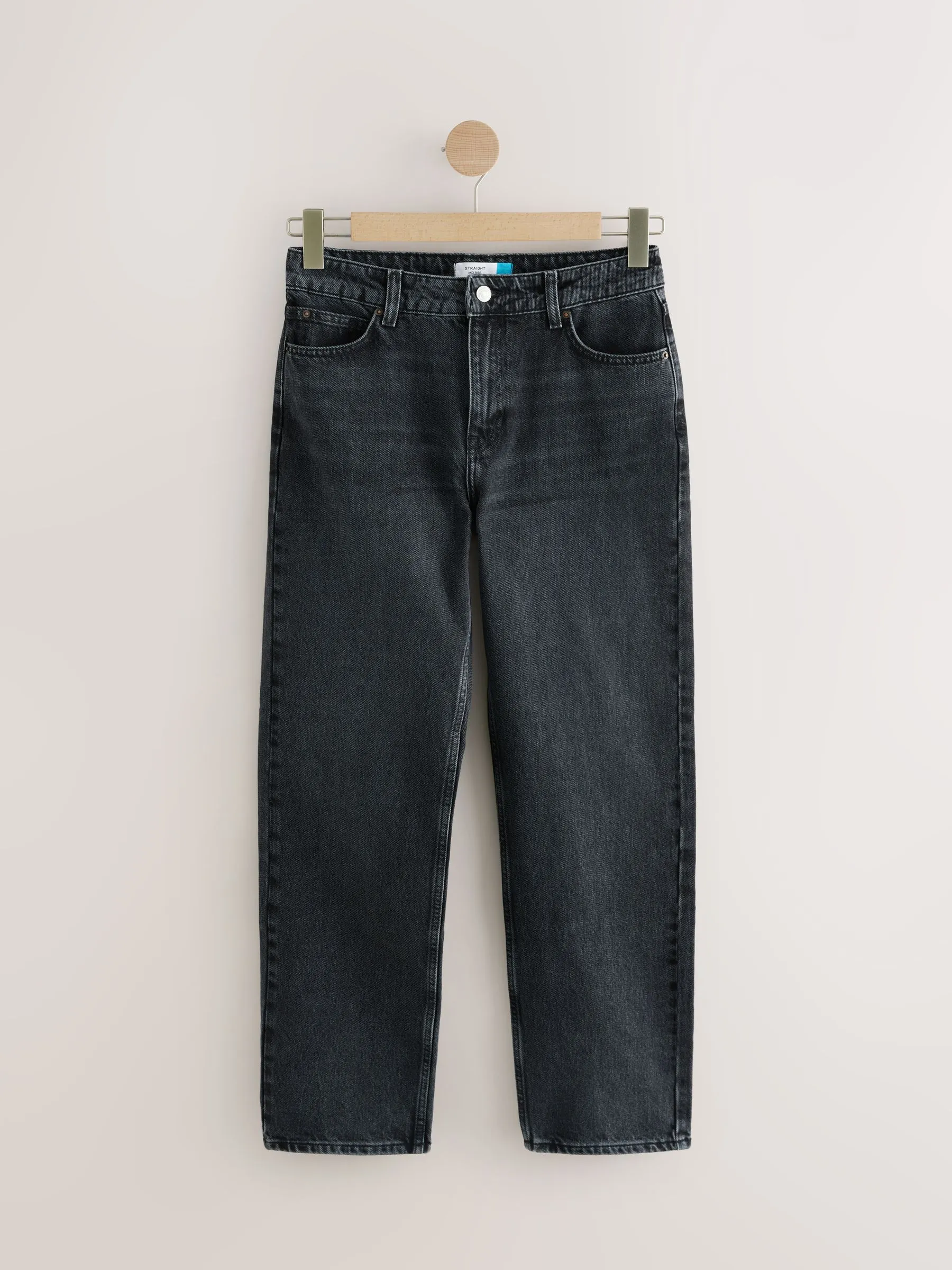 Black Straight Leg 100% Cotton Jeans