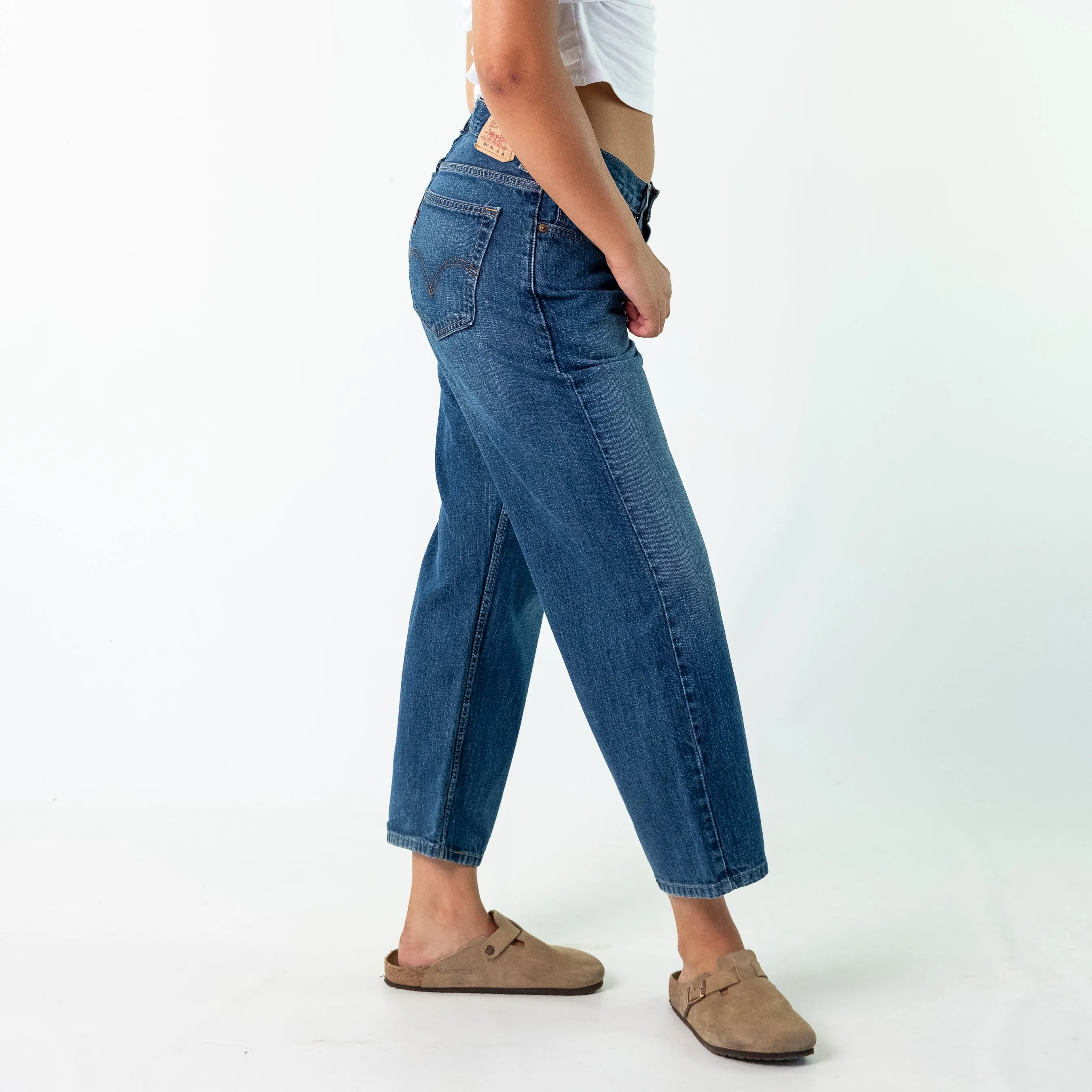 Blue 90s Levi's Denim Jeans Baggy Pants (32x28)