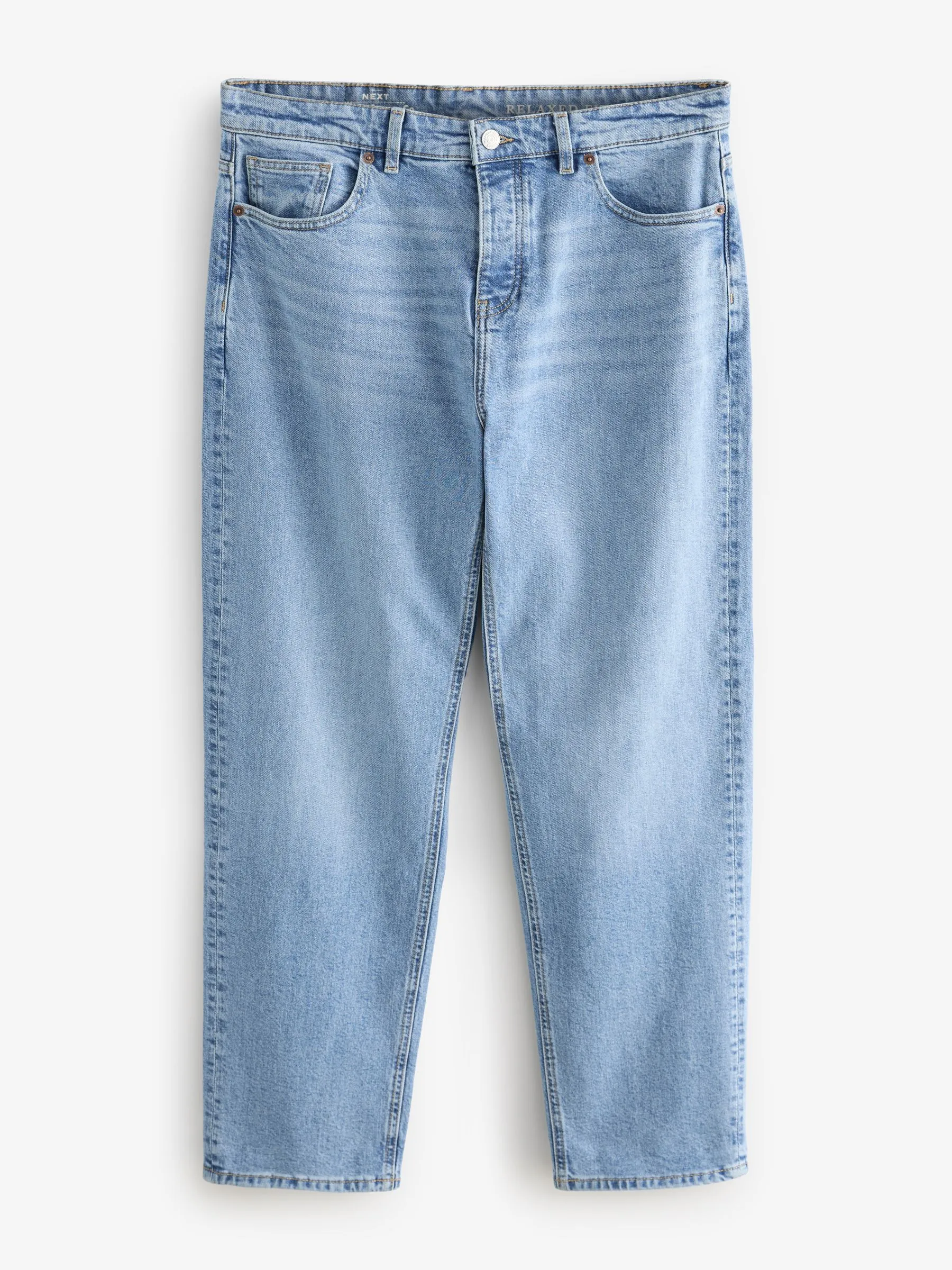 Blue Light Relaxed Fit Vintage Wash Denim Jeans