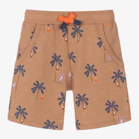 Boys Brown Cotton Shorts