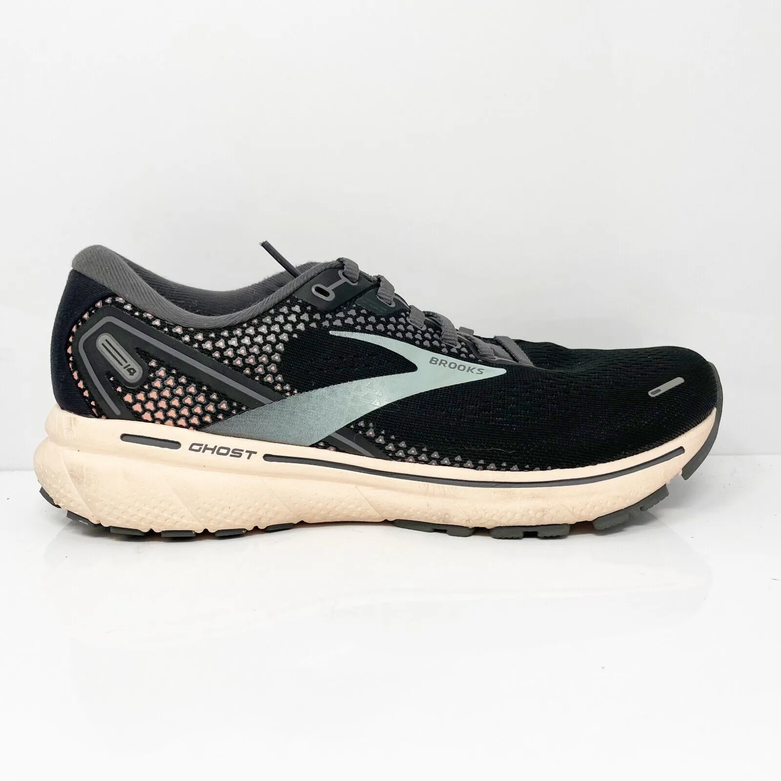 Brooks Womens Ghost 14 1203561B026 Black Running Shoes Sneakers Size 8.5 B