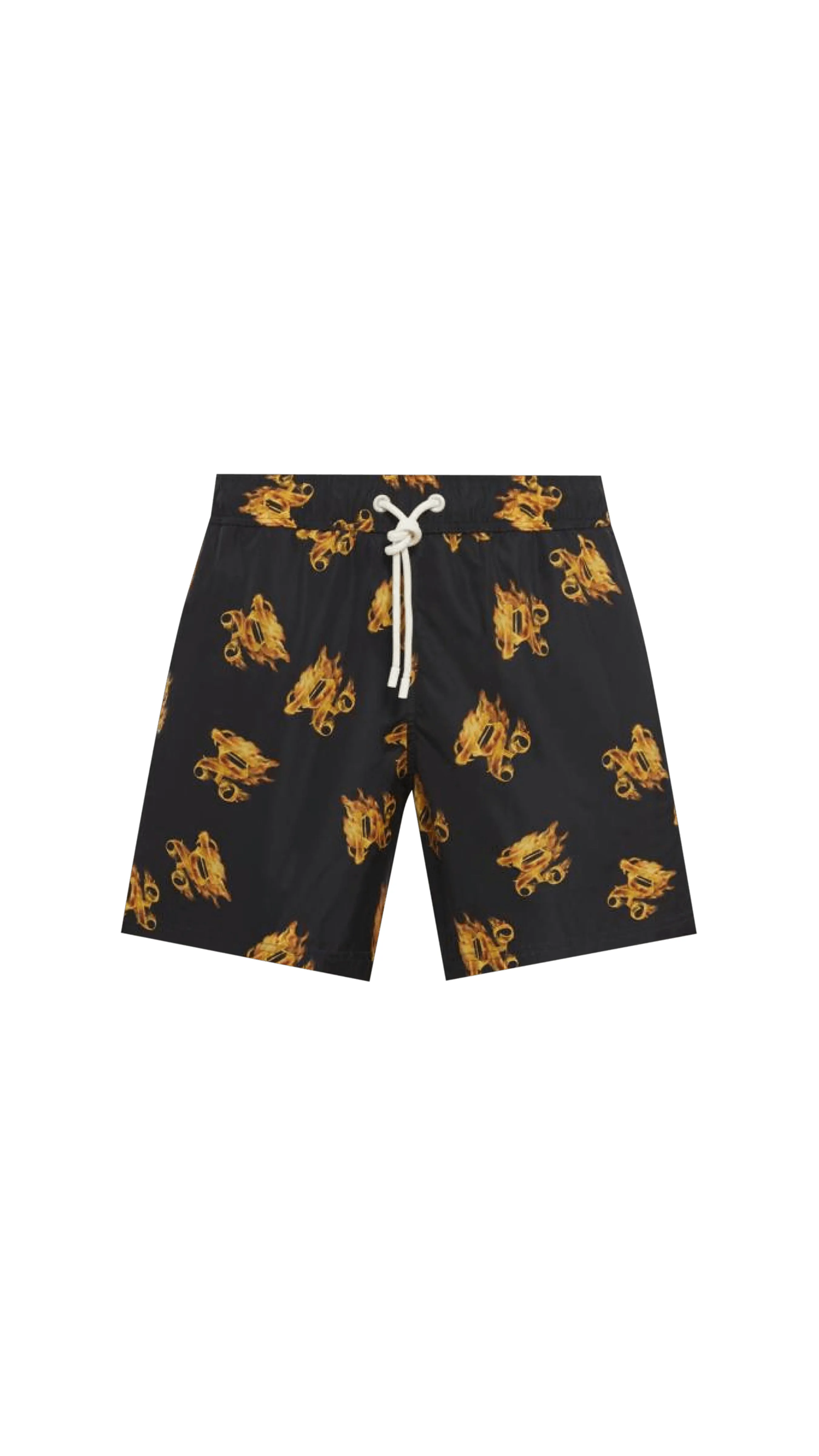 Burning Monogram Swim Shorts - Black