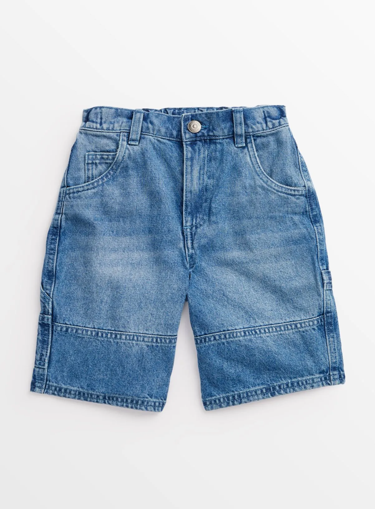 Buy Mid Wash Wide Fit Denim Shorts 5 years | Shorts | Tu