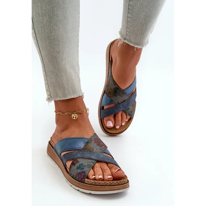 Comfortable Lightweight Women's Flip-Flops Inblu GS000052 Navy Blue