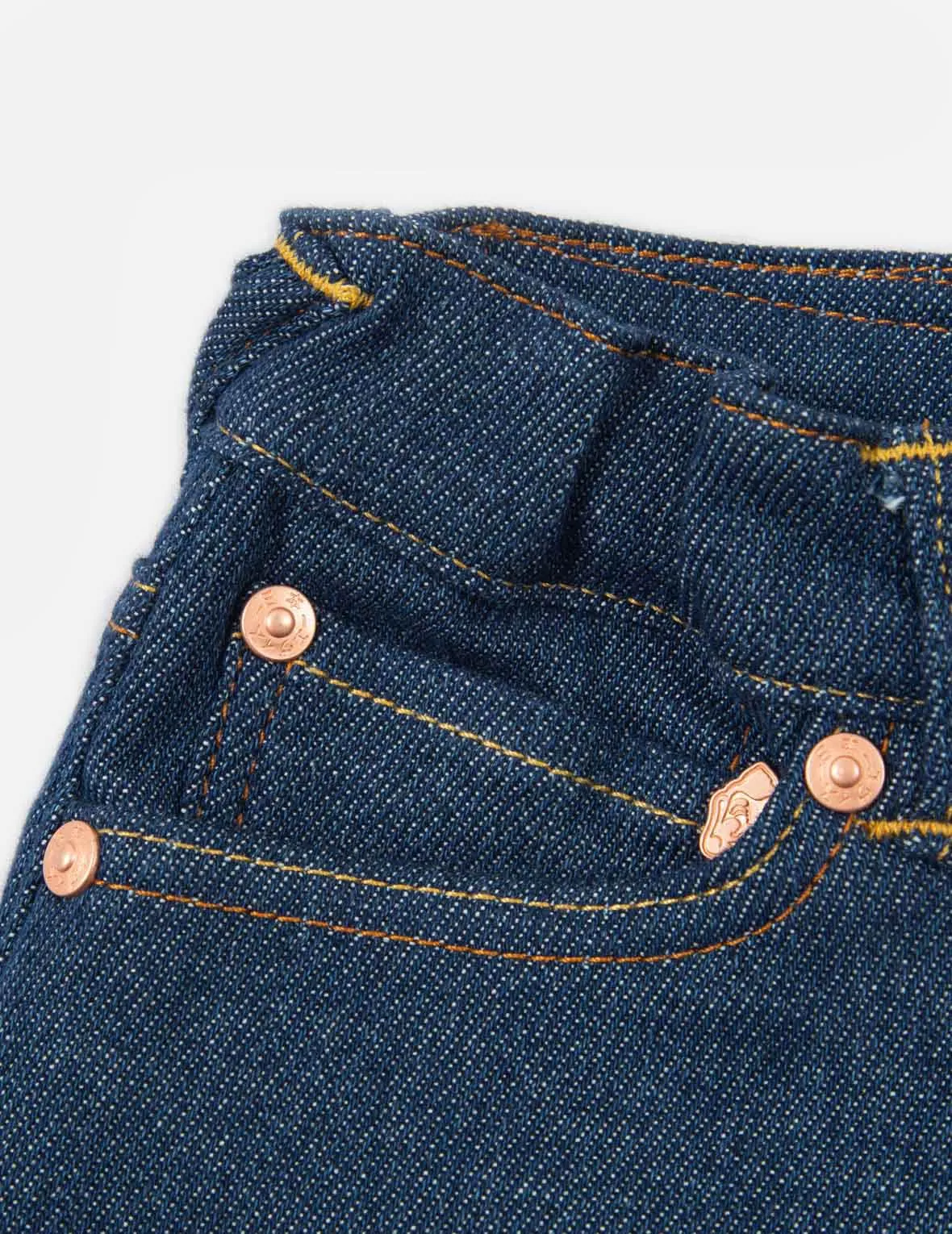 Daruma Buddies Daicock Print Denim Shorts
