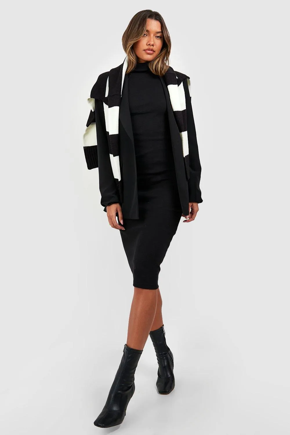 Dresses | Roll Neck Long Sleeve Midi Dress | boohoo