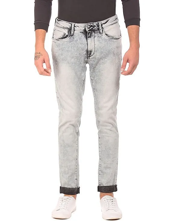 Ed Hardy Bleached Super Slim Fit Jeans