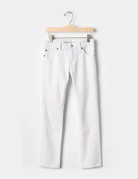 GAP Boys White 1969 White Slim Fit Jeans