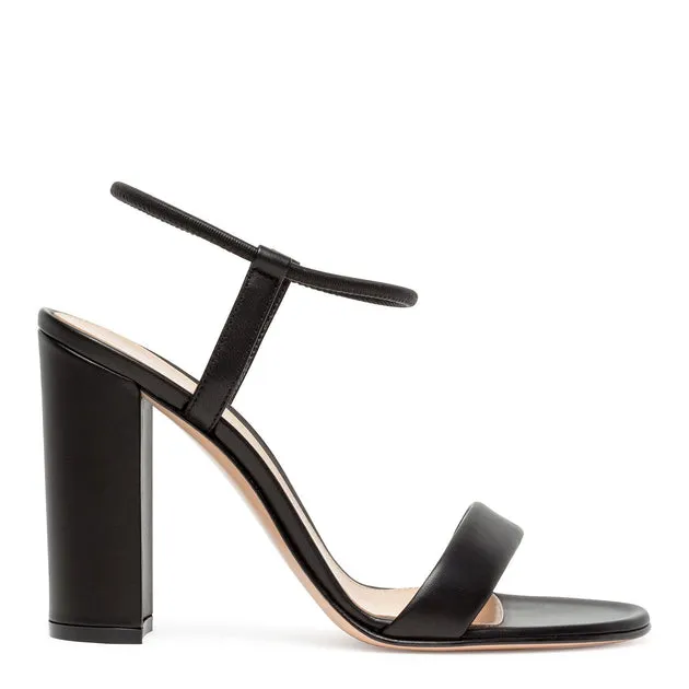 Gianvito Rossi Nikki 100 black nappa sandals