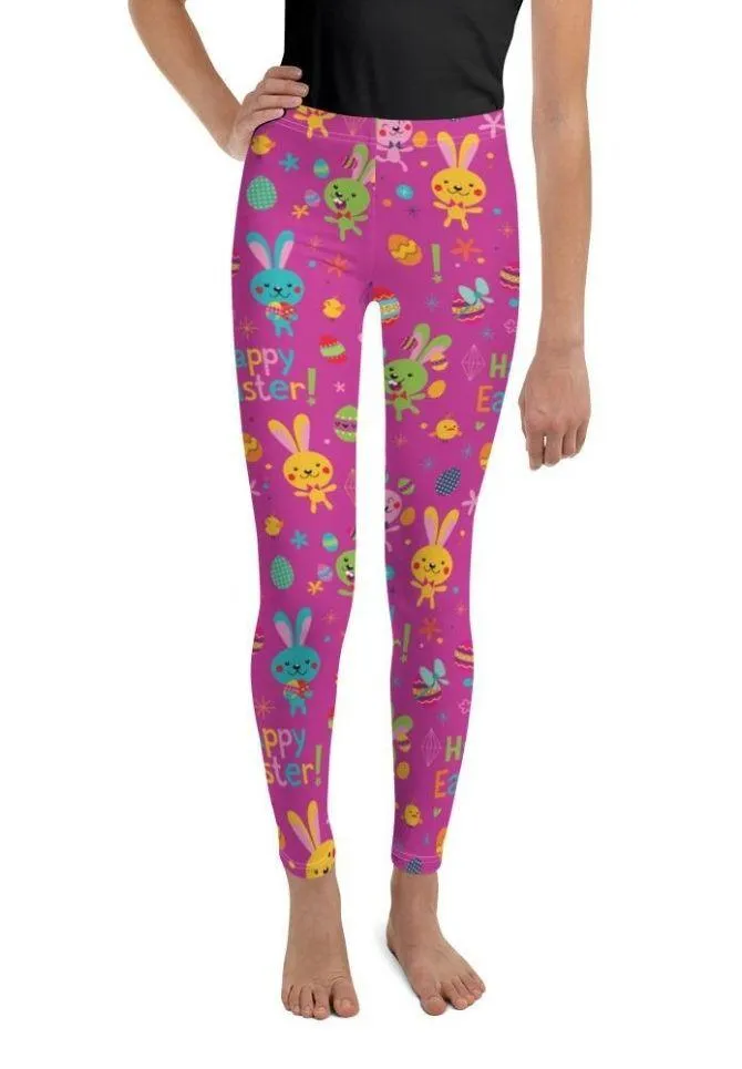 Happy Easter Youth Leggings