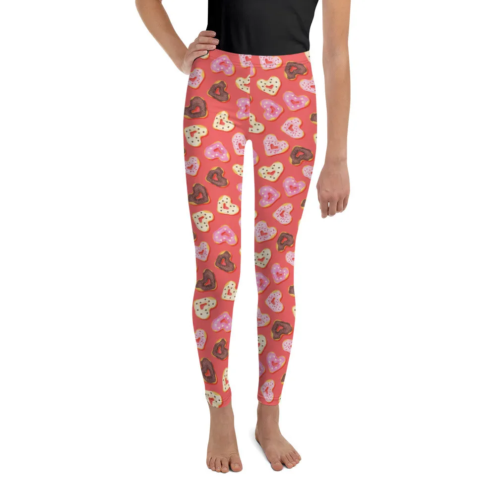 Heart Doughnuts Youth Leggings