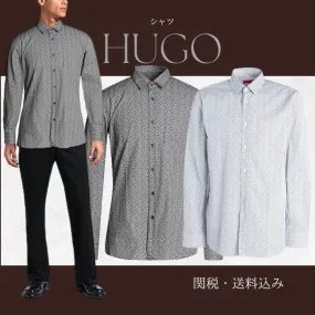 Hugo Boss  |Street Style Long Sleeves Cotton Logo Shirts