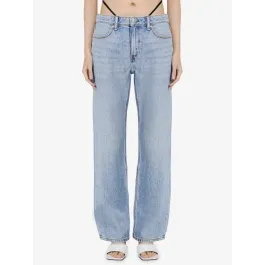 Jeans with pre-styled thong