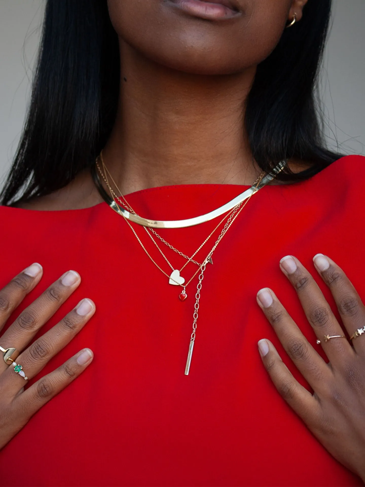 Jersey Herringbone Necklace - Archival Collection