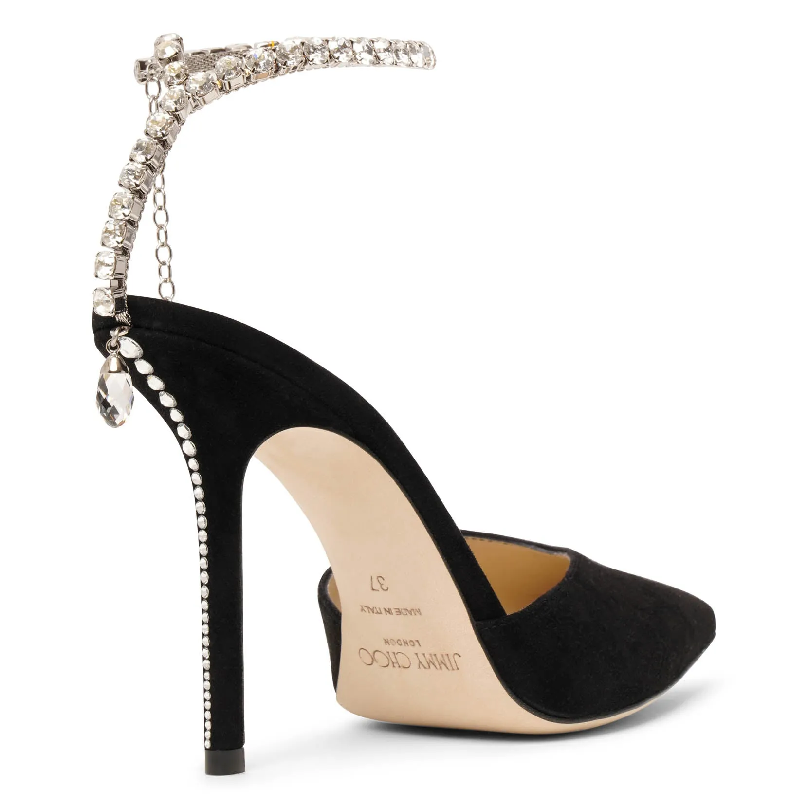 Jimmy Choo Saeda 100 black suede sandals