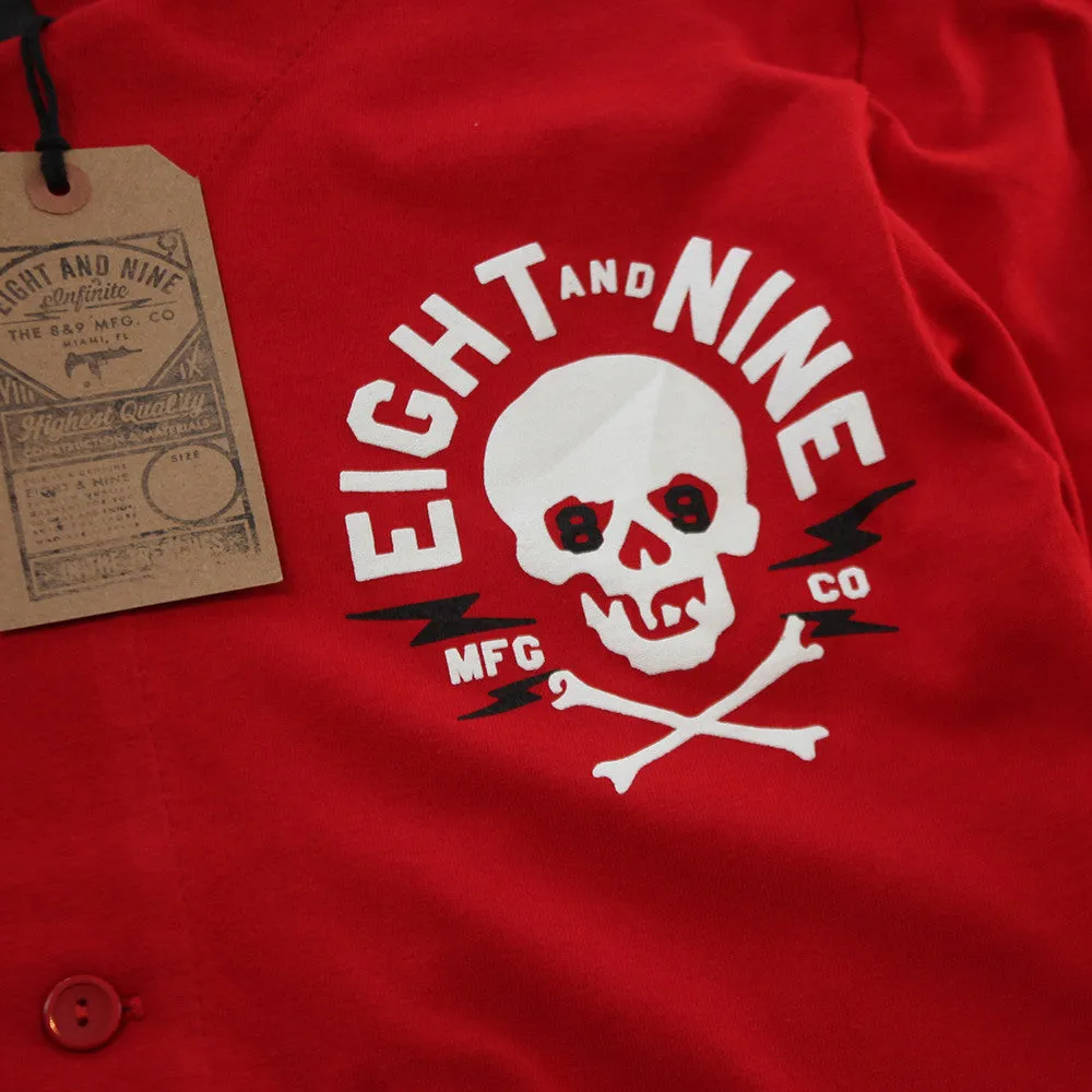 Keep It Thoro Red Cotton Baseball Jersey