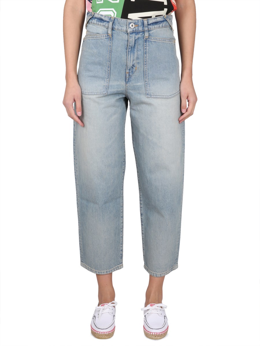 KENZO      JEANS CARROT FIT IN DENIM DI COTONE