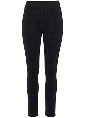 LASCANA Checked Stretch Leggings | Grattan