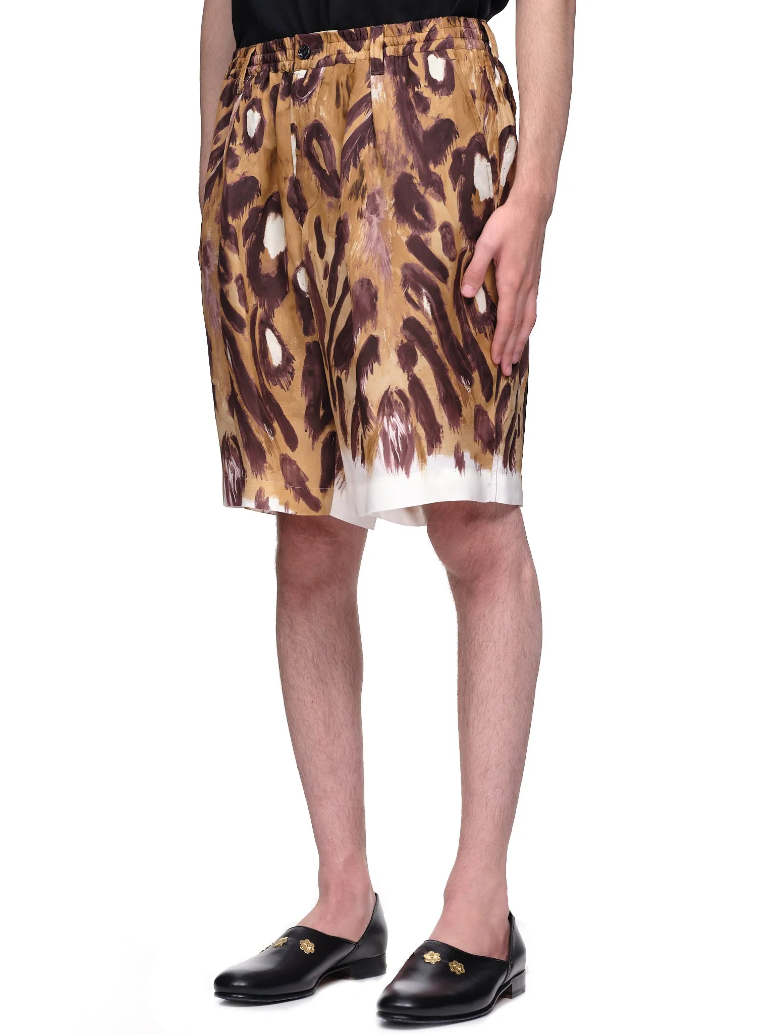 Leopard Shorts (PUMU0049M1-UTV910-WBM20-BROWN-)