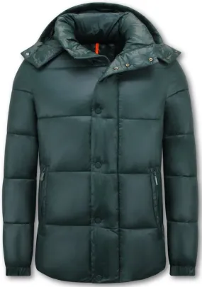 LF Puffer Jacket - Jackets Men Winter Hood - 8055 - Green