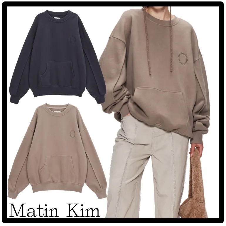 Matin Kim  |Unisex Street Style Logo Hoodies & Sweatshirts