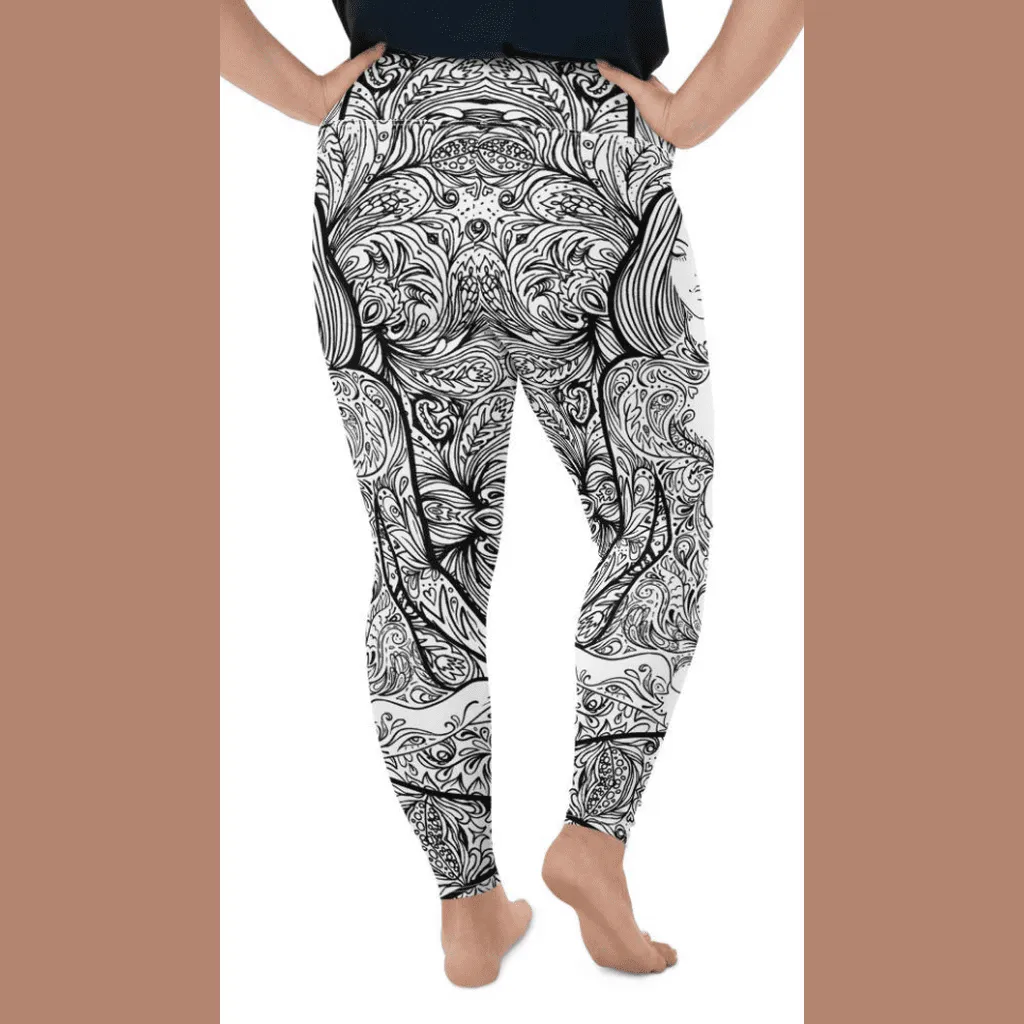 Meditation Zen Plus Size Leggings