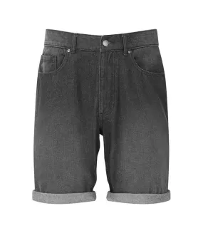 Mens denim shorts black Wombat