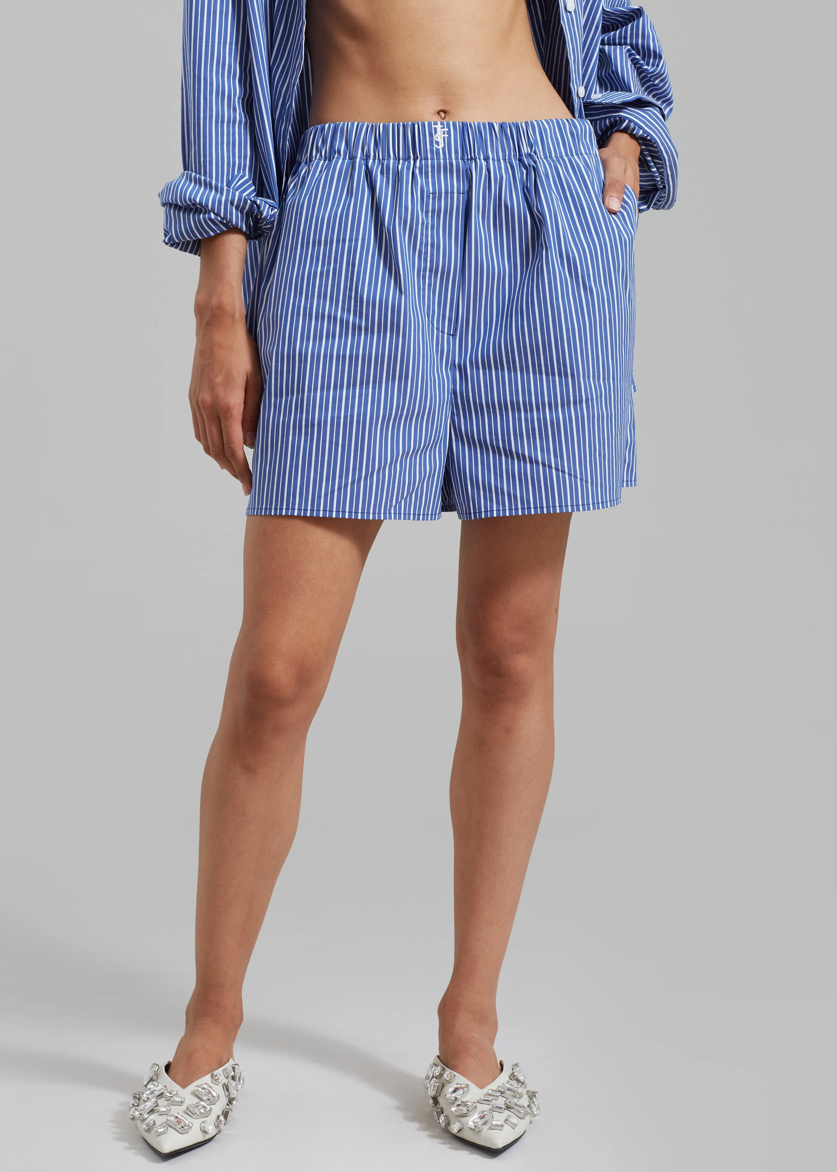 Mirca Boxer Shorts - Blue Multi Stripe