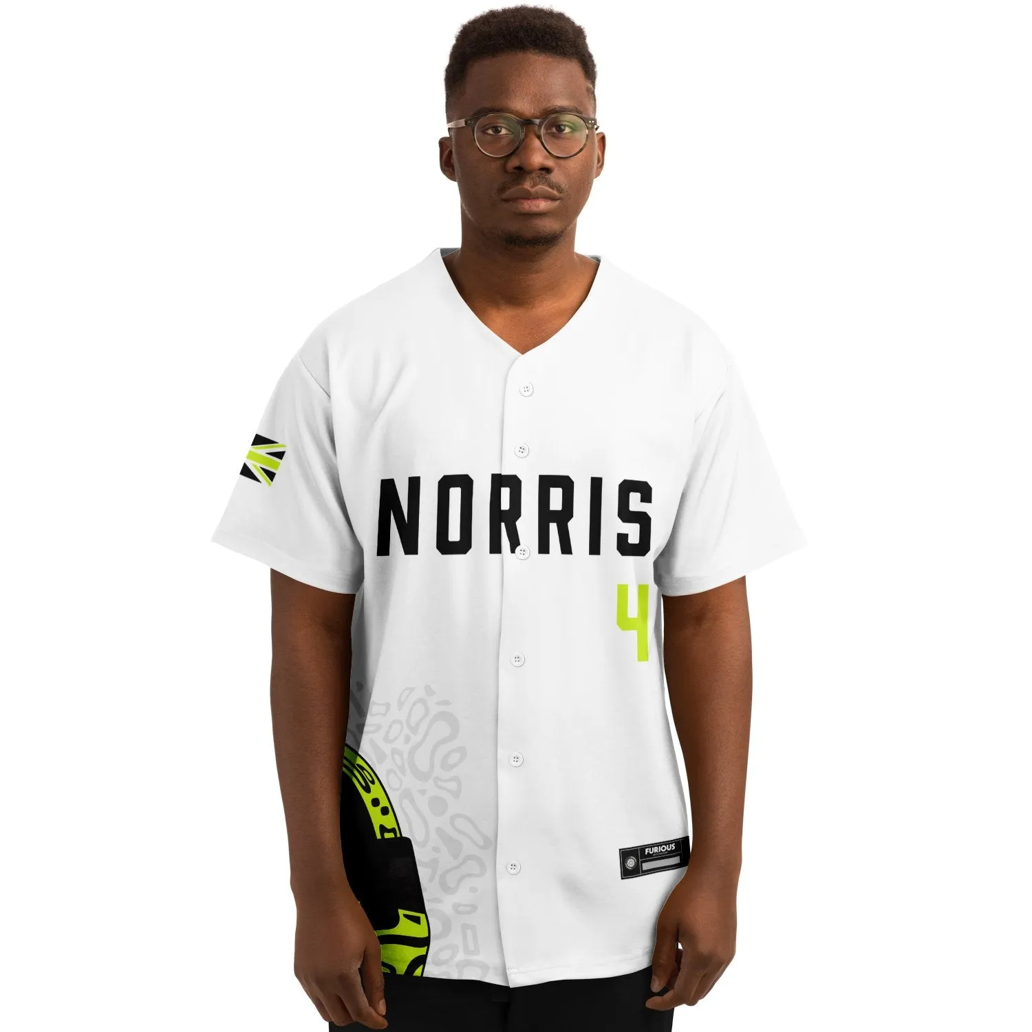 Norris - Arctic White Fluro Helmet Jersey