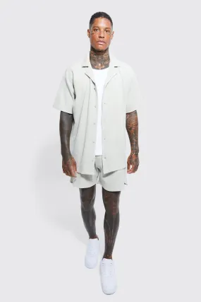 Oversized Waffle Jersey Shirt And Short