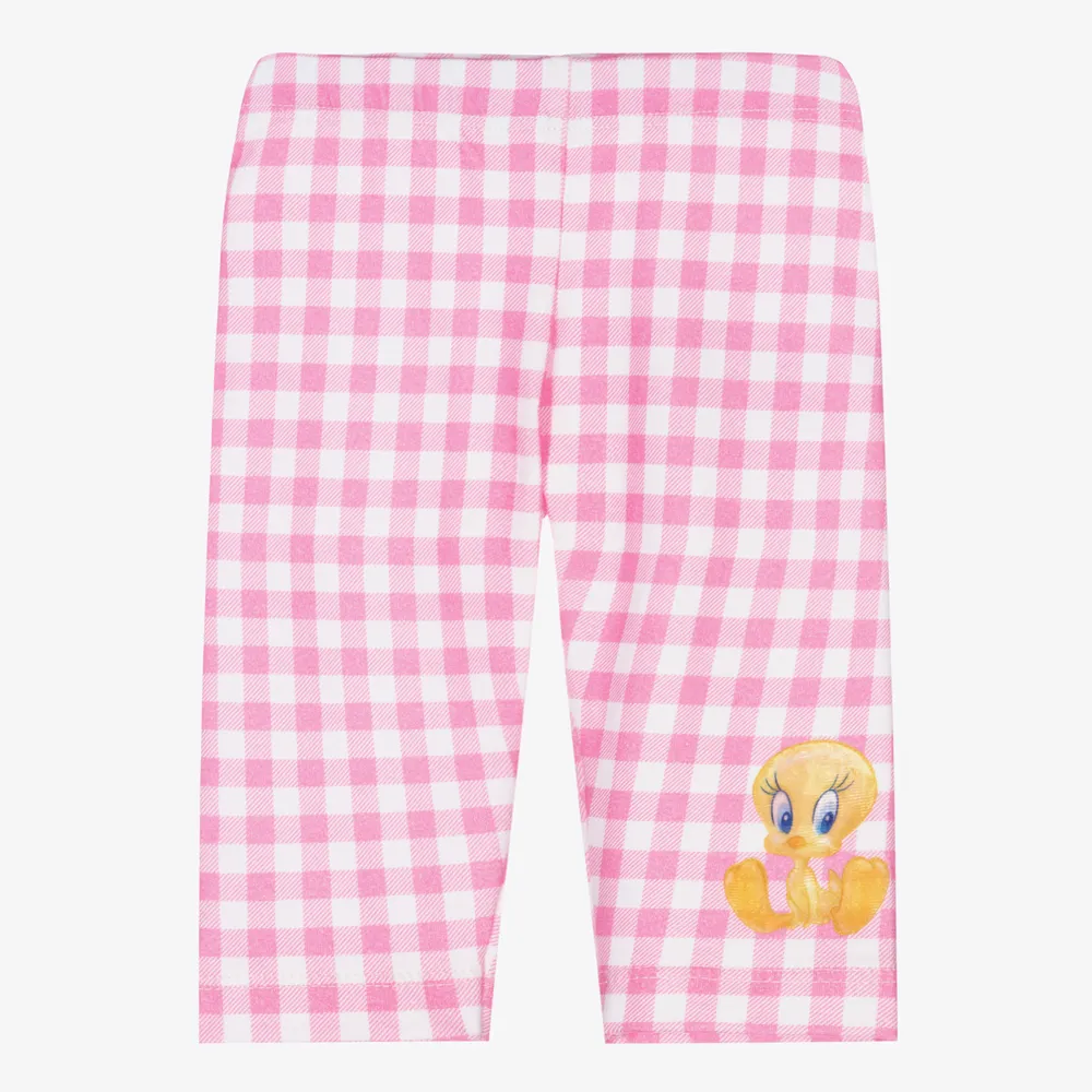 Pink Check Tweety Leggings
