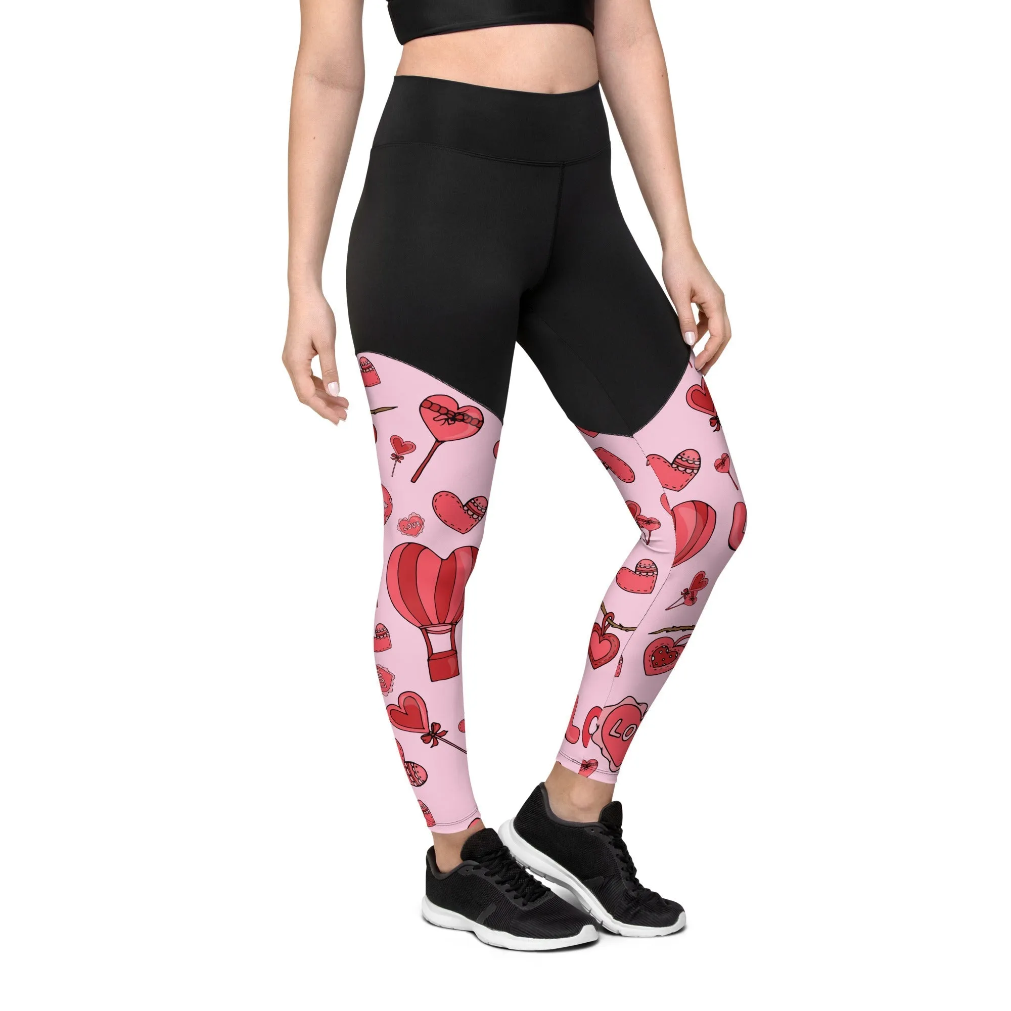 Pink Love Compression Leggings