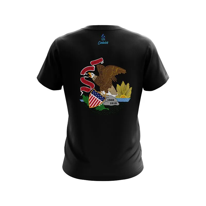 Plain Illinois Flag CoolWick Bowling Jersey