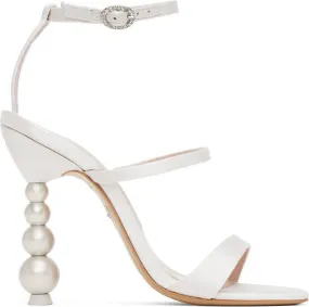 Sophia Webster Off-White Rosalind Pearl Heeled Sandals