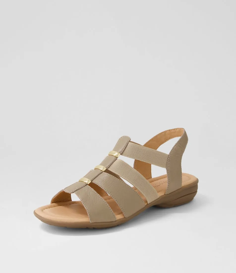 SUPERSOFT Bennies Light Taupe Gum Leather Sandals