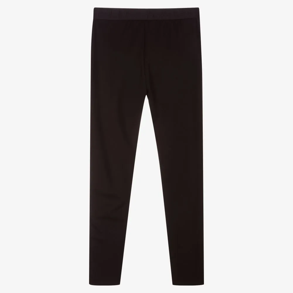 Teen Girls Black Logo Leggings
