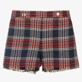 Teen Girls Red Tartan Shorts 