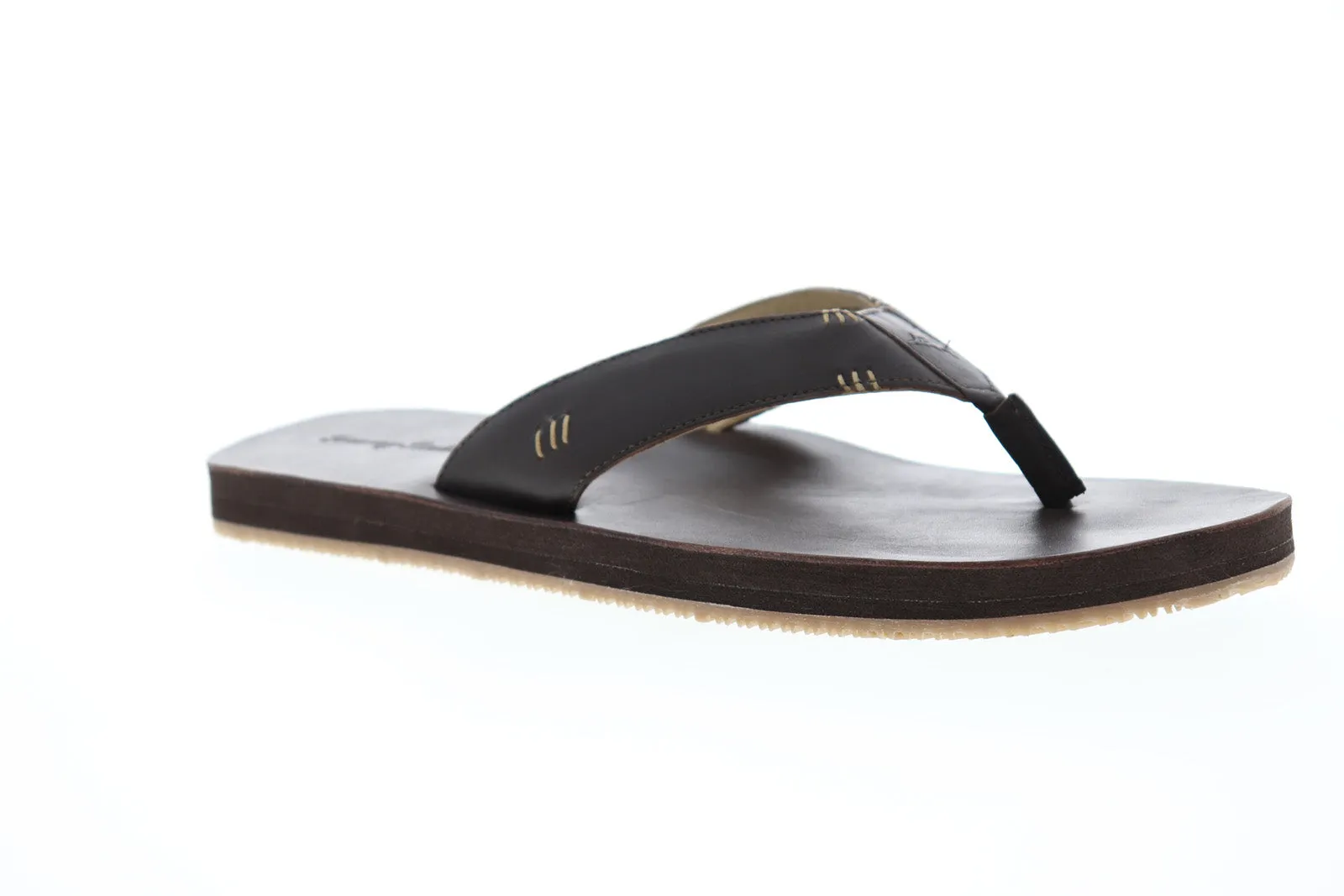 Tommy Bahama Adderly TB8M00034 Mens Brown Leather Thong Flip-Flops Sandals Shoes