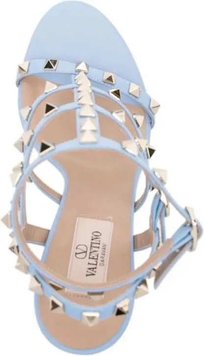 Valentino Garavani Rockstud 100mm leather sandals Blue