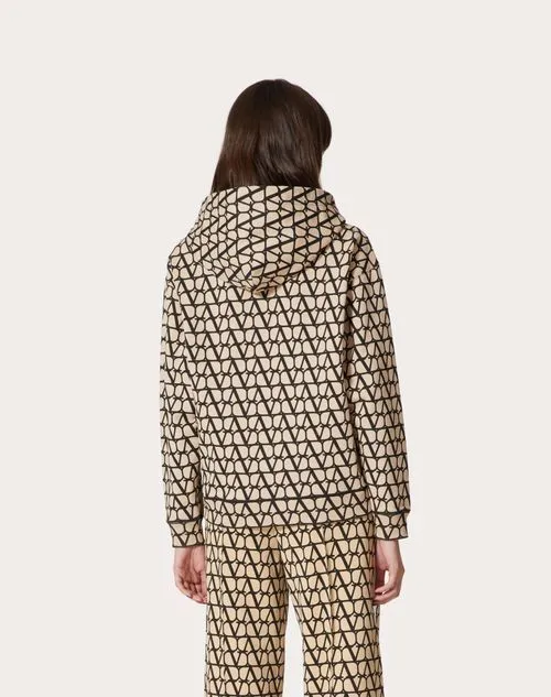 VALENTINO  |Long Sleeves Cotton Logo Hoodies & Sweatshirts